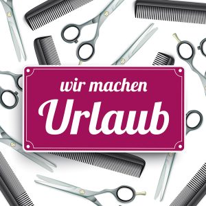 German text Wir machen Urlaub, translate We go on vacation.  Eps 10 vector file.